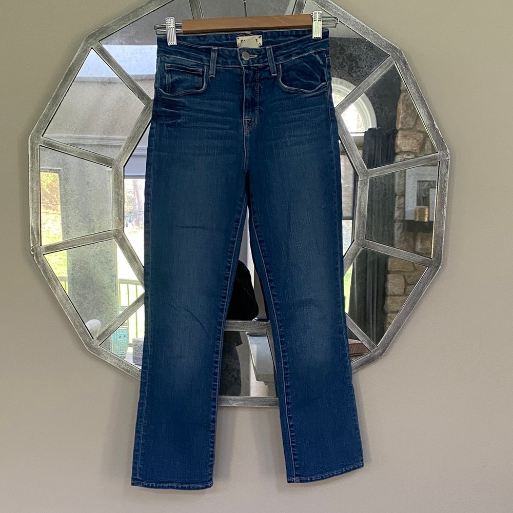 L'AGENCE Women's Straight-Leg Jeans in Deep Blue Denim